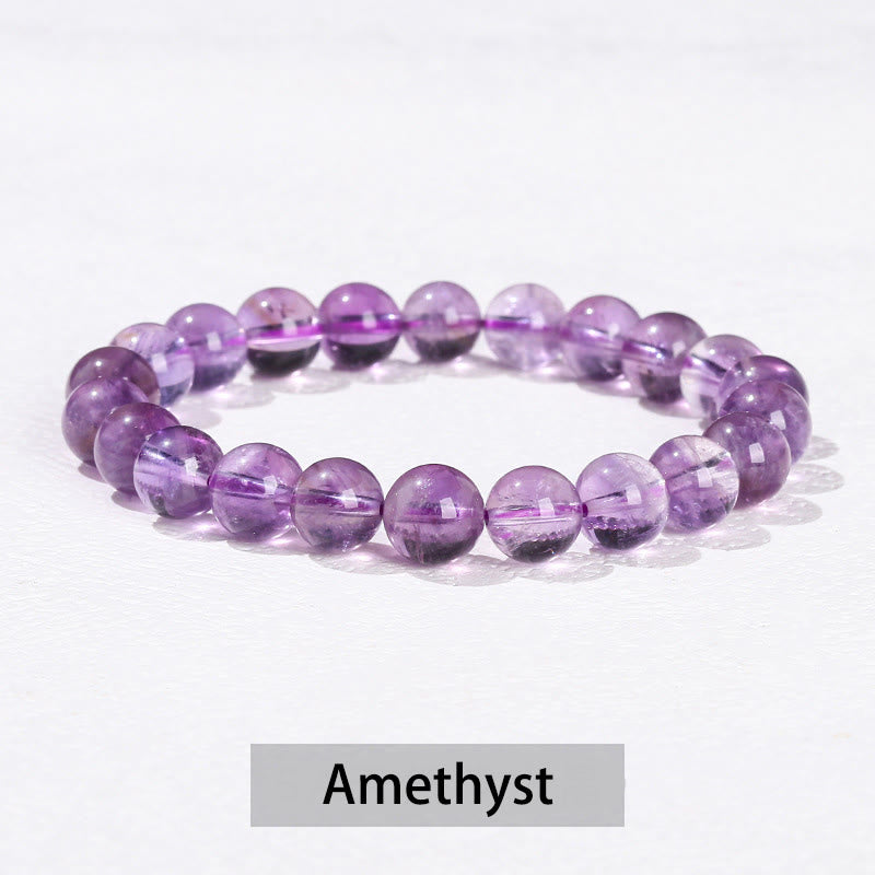 Pulsera curativa de cuarzo rosa, amatista, aventurina verde y varias piedras de cristal de Buddha Stones - Amatista - 10 mm (circunferencia de la muñeca 14-16 cm) - image 5