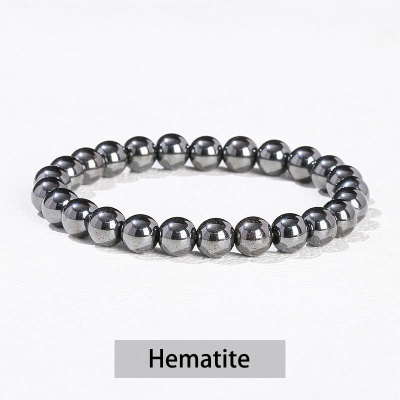 Pulsera curativa de cuarzo rosa, amatista, aventurina verde y varias piedras de cristal de Buddha Stones - Hematites - 10 mm (circunferencia de la muñeca 14-16 cm) - image 37