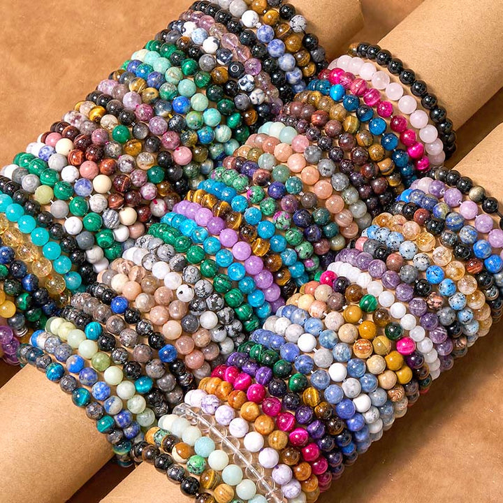 Pulsera de la calma con piedra de Buda, varios cristales, malaquita, lazurita y hemimorfita