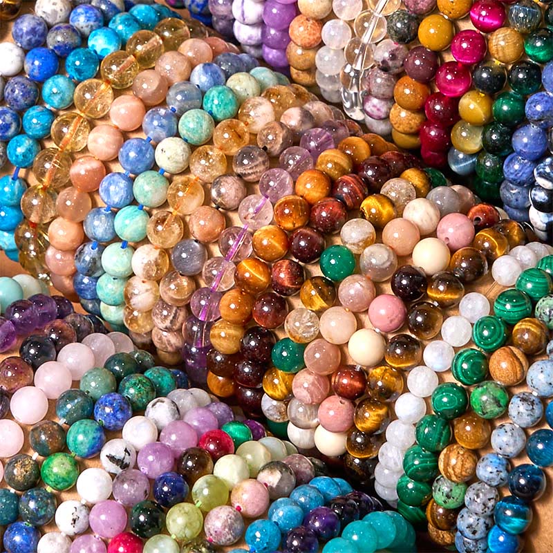 Pulsera de la calma con piedra de Buda, varios cristales, malaquita, lazurita y hemimorfita