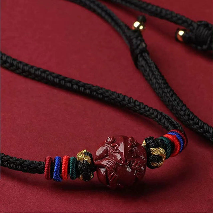 Colgante de collar con bendición de hilo negro con Buddha Stones y cinabrio del zodíaco chino - image 20
