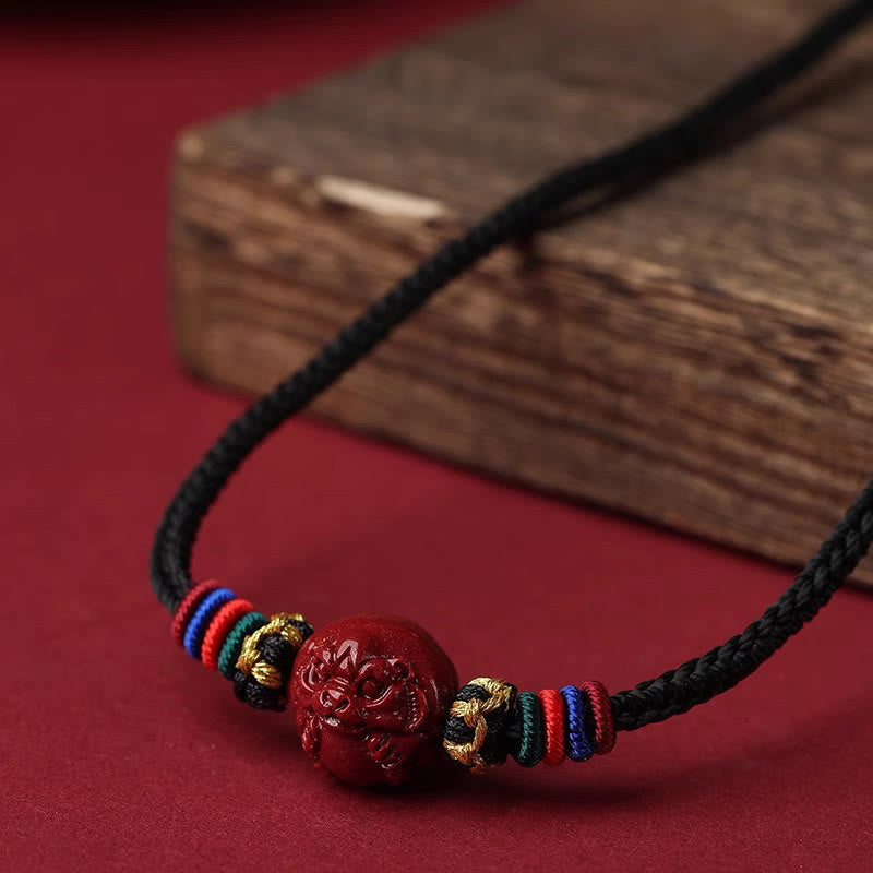 Colgante de collar con bendición de hilo negro con Buddha Stones y cinabrio del zodíaco chino - image 15