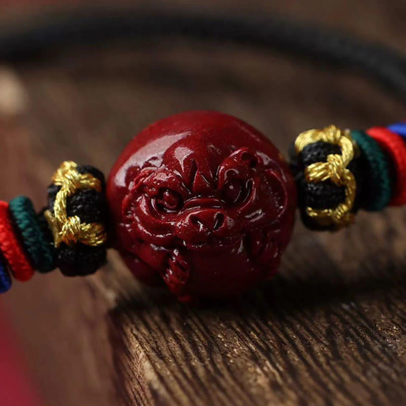 Colgante de collar con bendición de hilo negro con Buddha Stones y cinabrio del zodíaco chino - image 16