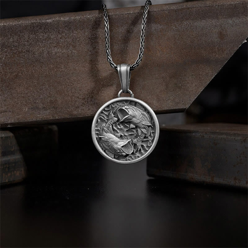 Buddha Stones Colgante de collar con forma de pez koi pulido en estaño puro, símbolo de riqueza. - Pez koi de estaño puro - image 0