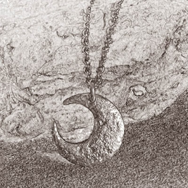 Collar con colgante de equilibrio de luna de plata de ley 999 con Buddha Stones - image 4