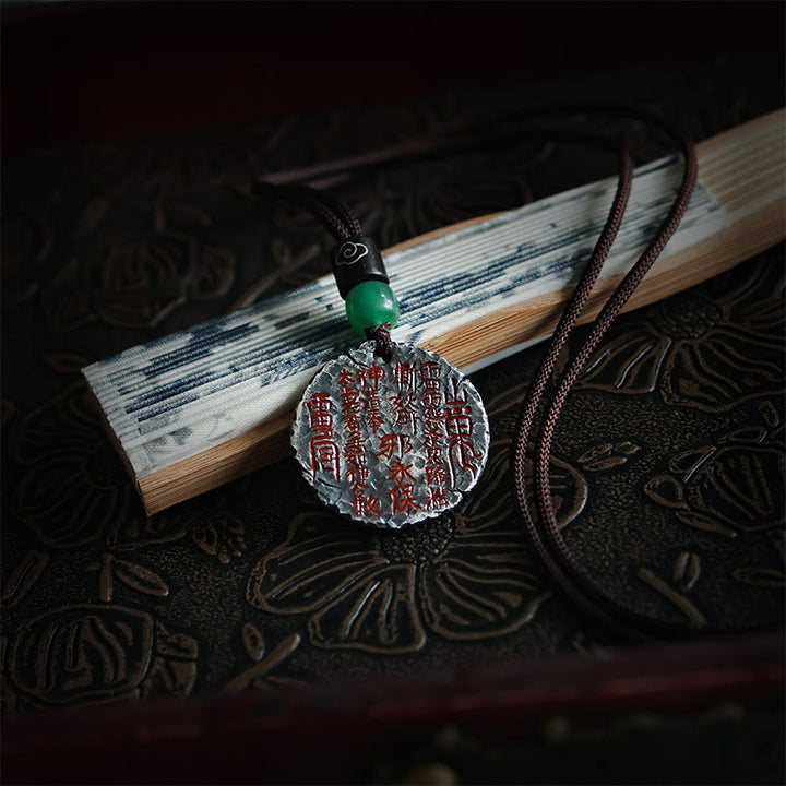 Collar con colgante de armonía con diseño de Yin Yang, Tai Chi, Bagua, oro de 24 quilates y plata de ley 999 con Buddha Stones - image 5