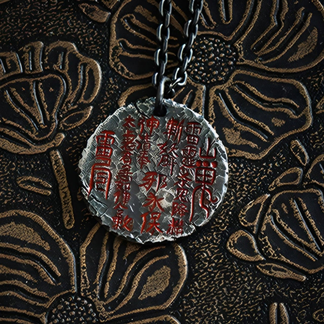 Collar con colgante de armonía con diseño de Yin Yang, Tai Chi, Bagua, oro de 24 quilates y plata de ley 999 con Buddha Stones - image 10