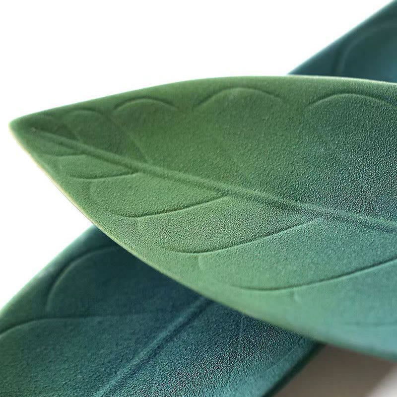 Quemador de incienso de cerámica con forma de hoja de sauce y Buddha Stones para curación - image 6