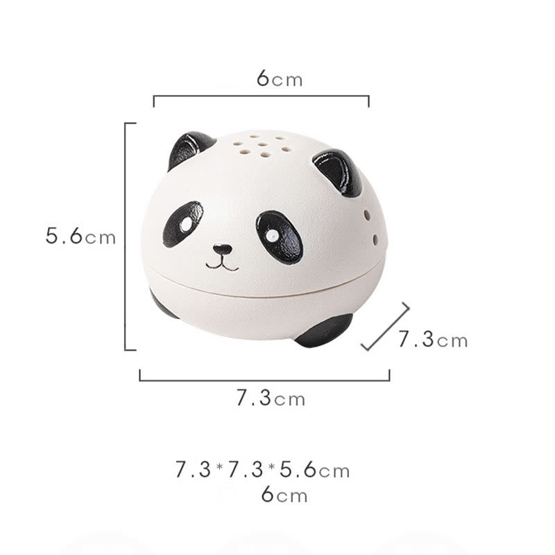 Quemador de incienso de cerámica curativo con forma de panda y Buddha Stones para decoración de escritorio