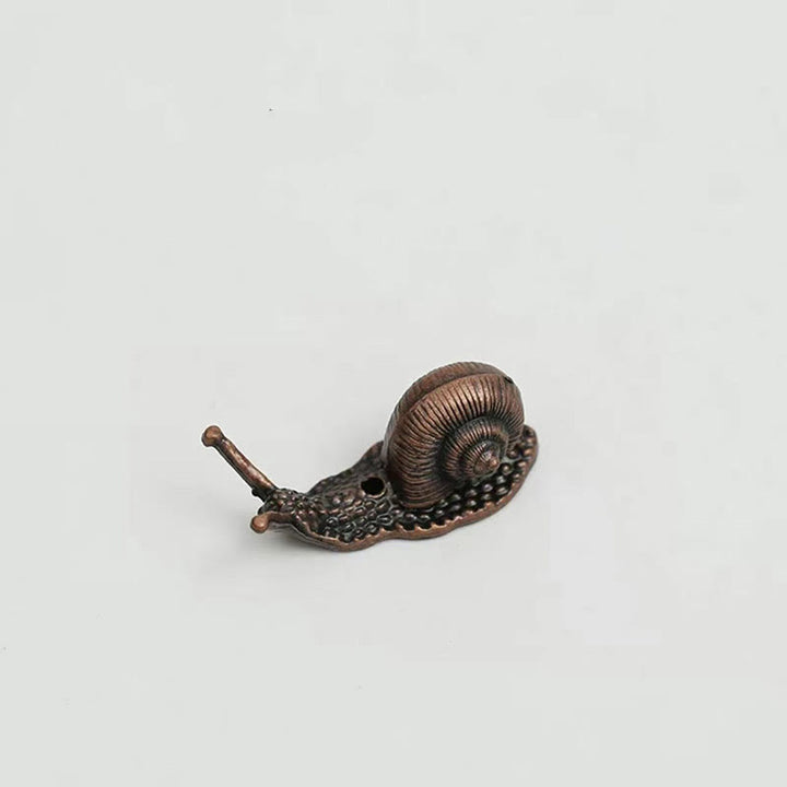 Quemador de incienso curativo con forma de tortuga y caracol de aleación de Buddha Stones, decoración de escritorio