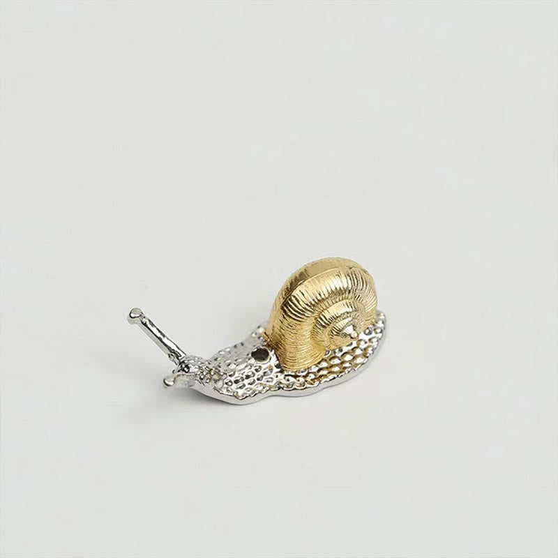 Quemador de incienso curativo con forma de tortuga y caracol de aleación de Buddha Stones, decoración de escritorio