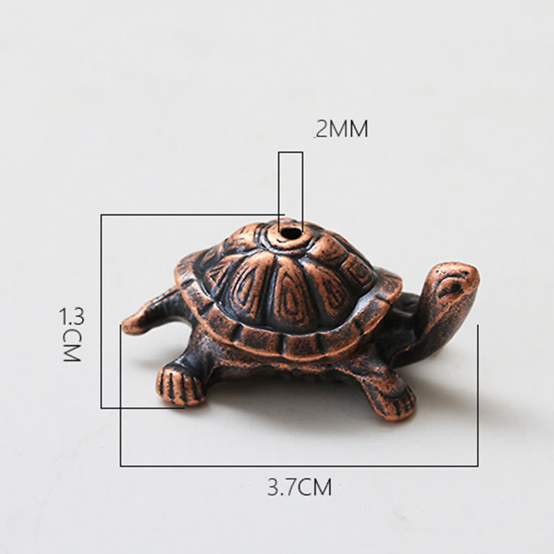 Quemador de incienso curativo con forma de tortuga y caracol de aleación de Buddha Stones, decoración de escritorio
