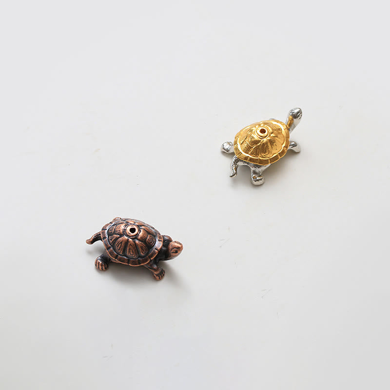 Quemador de incienso curativo con forma de tortuga y caracol de aleación de Buddha Stones, decoración de escritorio