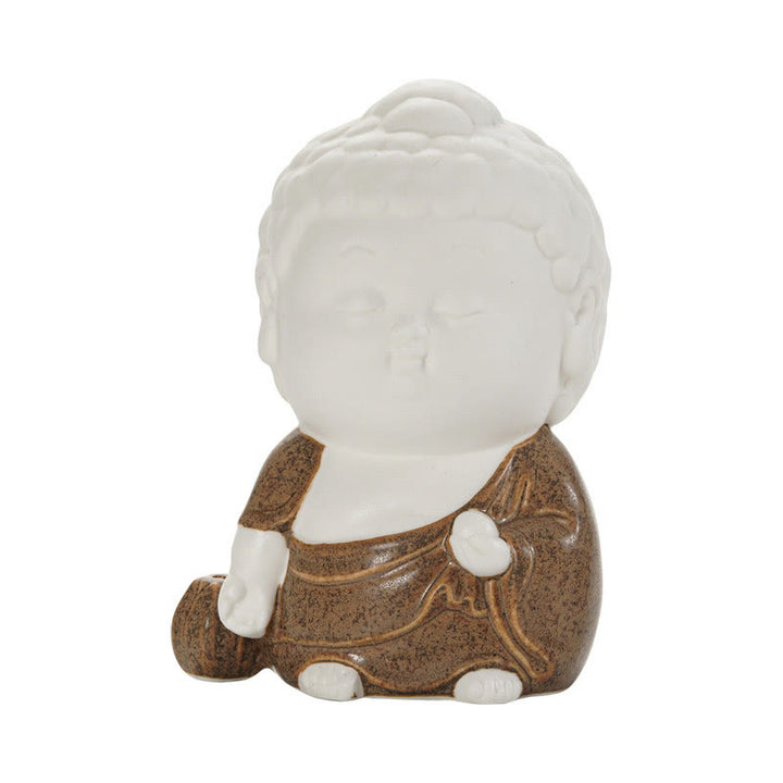 Quemador de incienso de cerámica para decoración de escritorio, con Buddha Stones , sentado, de pie y reclinado
