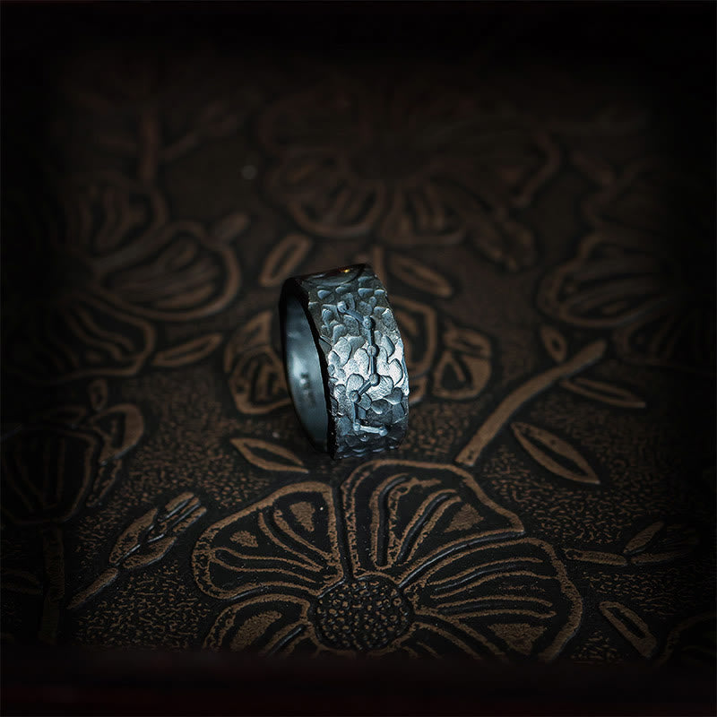 Anillo de equilibrio Yin Yang de plata de ley 999 con Buddha Stones
