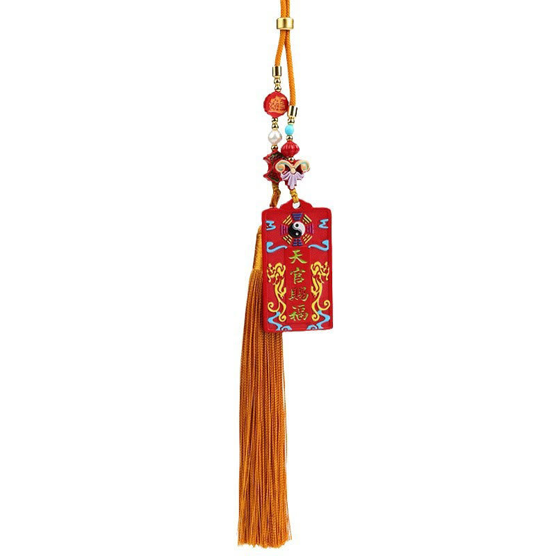 Buddha Stones con cinabrio natural Bagua Yin Yang Fu Carácter Bendición Decoración colgante para coche