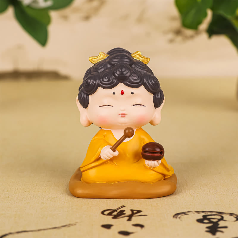 Estatua de resina de Buddha Stones Amitabha con loto para meditación y piedras de Buda, decoración del hogar con compasión