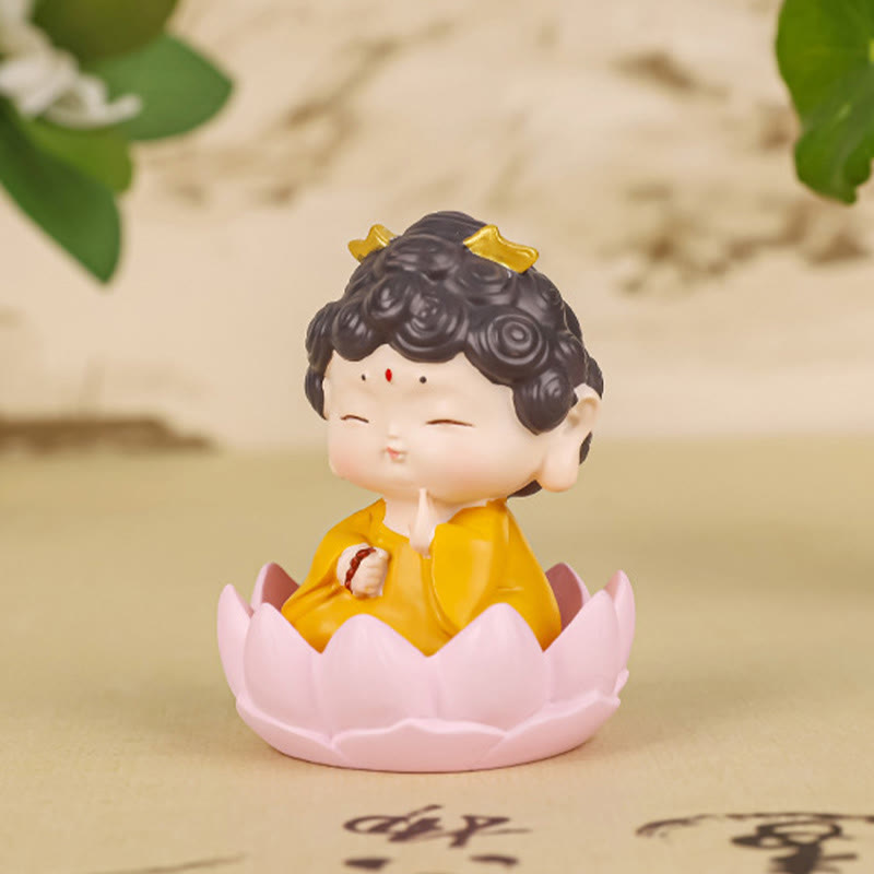 Estatua de resina de Buddha Stones Amitabha con loto para meditación y piedras de Buda, decoración del hogar con compasión - image 3