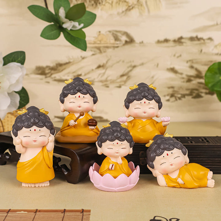 Estatua de resina de Buddha Stones Amitabha con loto para meditación y piedras de Buda, decoración del hogar con compasión