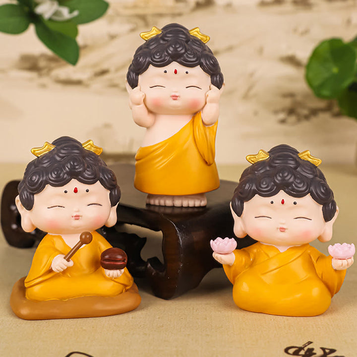 Estatua de resina de Buddha Stones Amitabha con loto para meditación y piedras de Buda, decoración del hogar con compasión