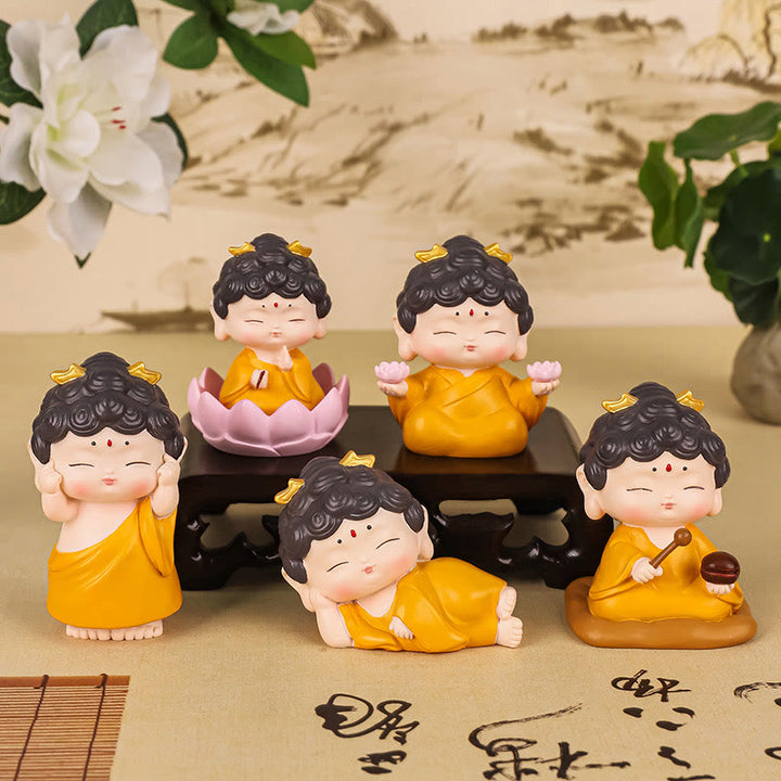 Estatua de resina de Buddha Stones Amitabha con loto para meditación y piedras de Buda, decoración del hogar con compasión