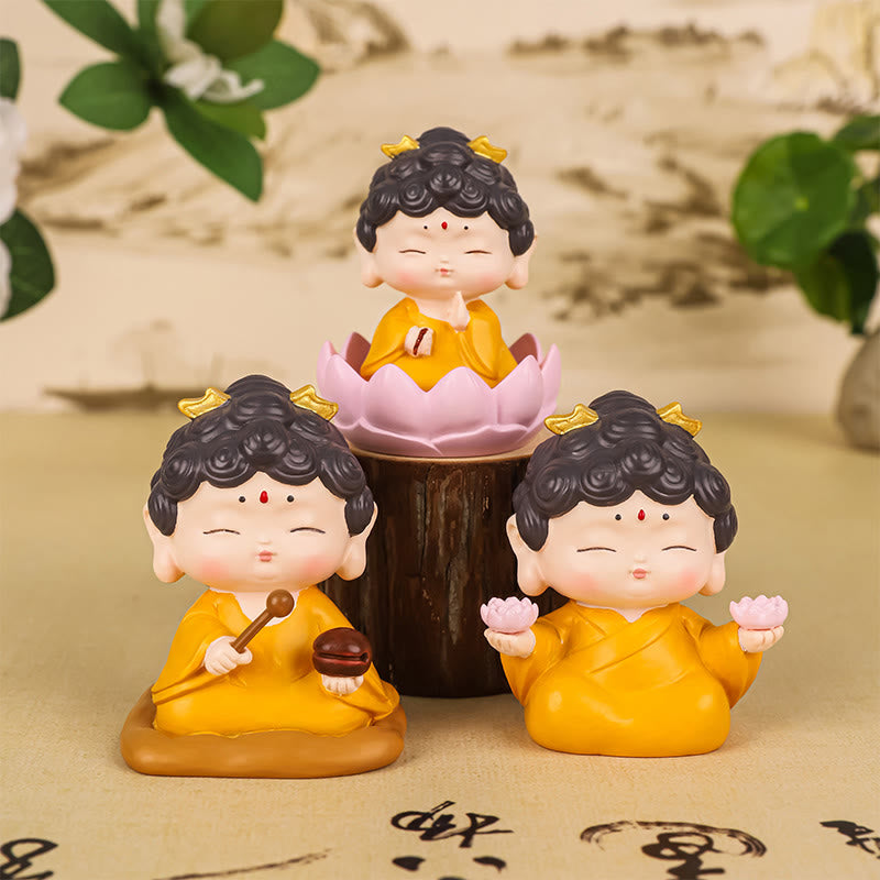 Estatua de resina de Buddha Stones Amitabha con loto para meditación y piedras de Buda, decoración del hogar con compasión