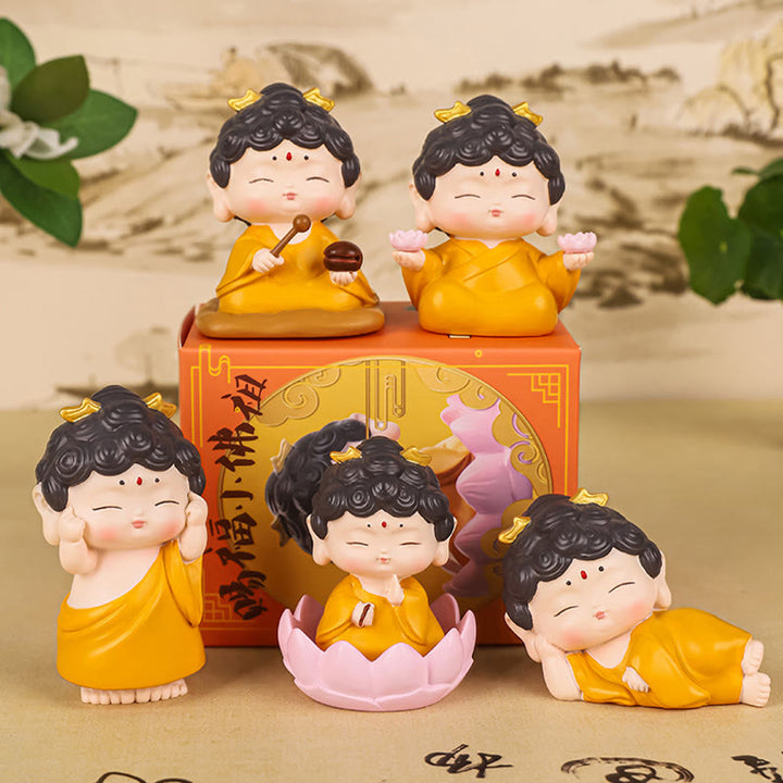 Estatua de resina de Buddha Stones Amitabha con loto para meditación y piedras de Buda, decoración del hogar con compasión