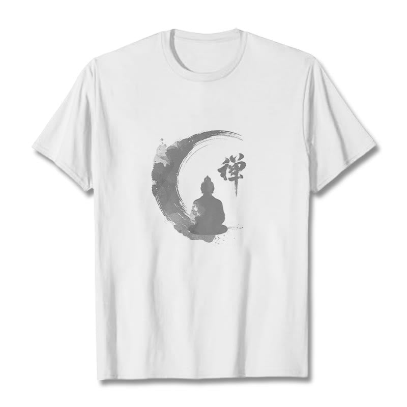 Camiseta de algodón con estampado de Buddha Stones de Buda - Blanco - 2XL - image 1