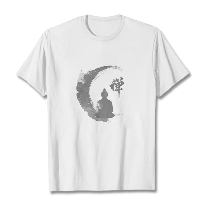 Camiseta de algodón con estampado de Buddha Stones de Buda - Blanco - 2XL - image 1