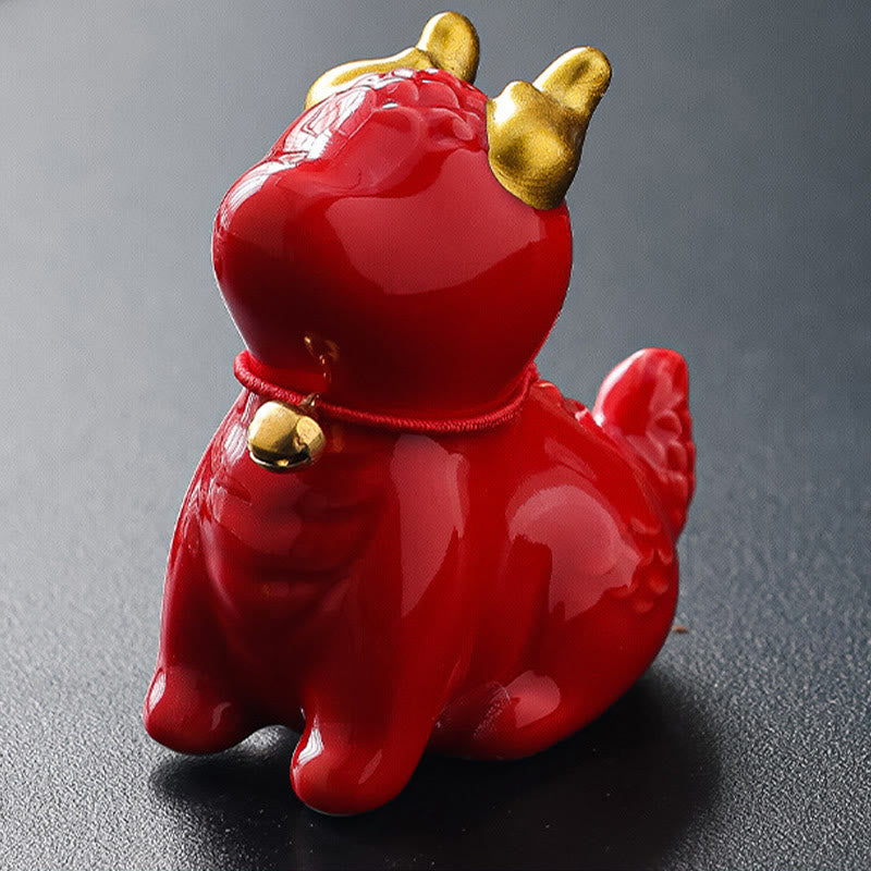 Quemador de incienso de cerámica curativo con forma de campana de dragón y Buddha Stones para decoración de escritorio