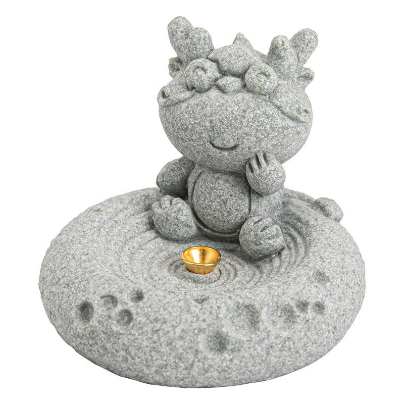 Quemador de incienso curativo con Buddha Stones y zodíaco chino para decoración de escritorio