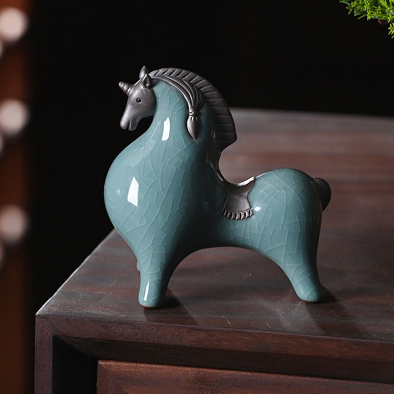 Buddha Stones Cabeza Abajo Arriba Caballo Cerámica Éxito Libertad Decoración del Hogar