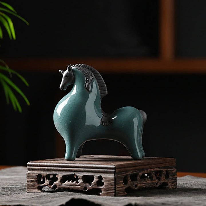 Buddha Stones Cabeza Abajo Arriba Caballo Cerámica Éxito Libertad Decoración del Hogar