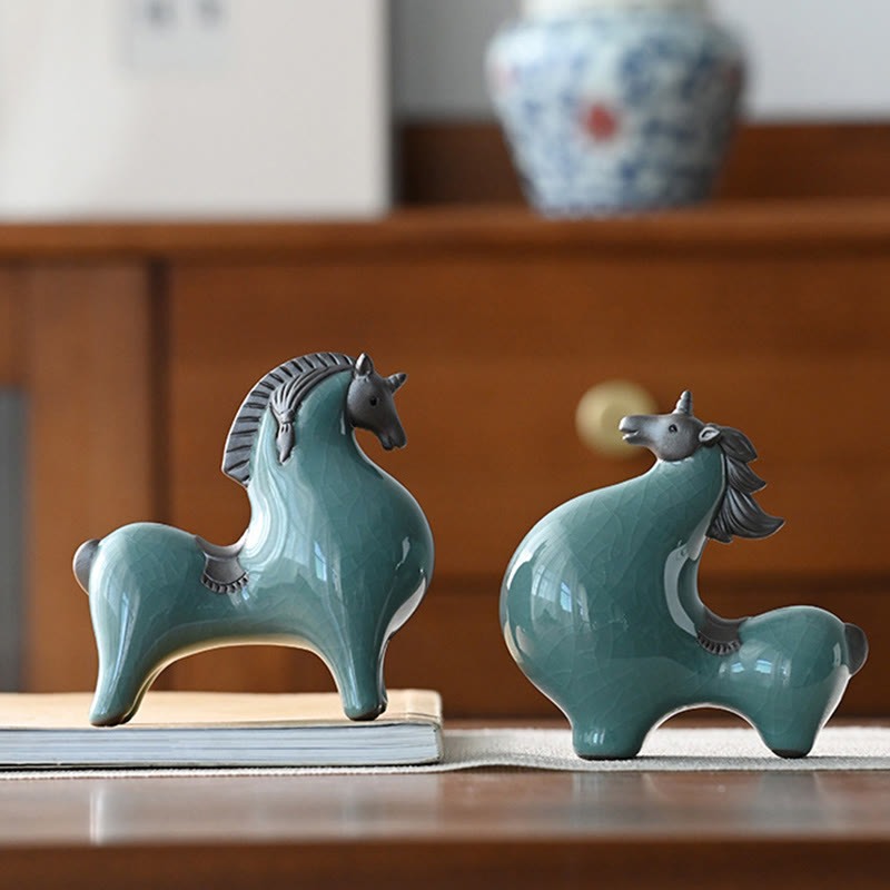 Buddha Stones Cabeza Abajo Arriba Caballo Cerámica Éxito Libertad Decoración del Hogar