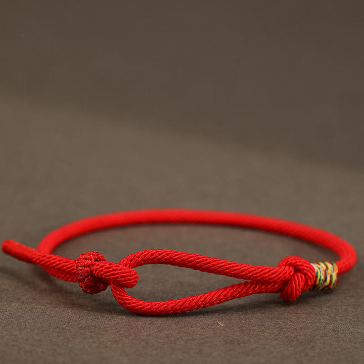 Pulsera de la suerte con monedas de plata de ley 999 y hilo rojo de Buddha Stones en plata de ley 925 - Cuerda roja - Cuerda de colores - 16-17 cm - image 3
