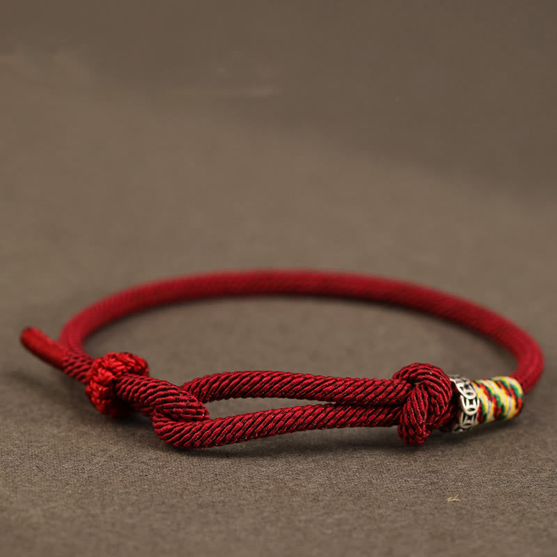 Pulsera de la suerte con monedas de plata de ley 999 y hilo rojo de Buddha Stones en plata de ley 925 - Hilo rojo oscuro - Anillo con moneda de plata de ley 925 - 16-17 cm - image 8