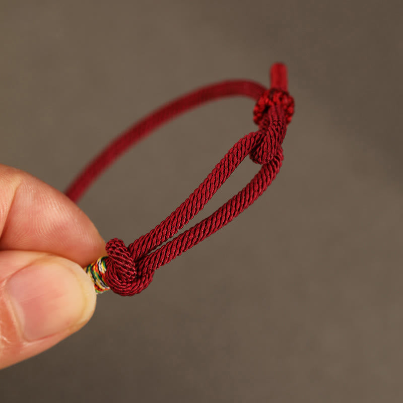Pulsera de la suerte con monedas de plata de ley 999 y hilo rojo de Buddha Stones en plata de ley 925