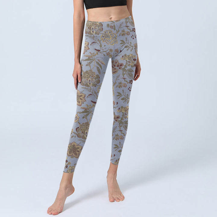 Leggings de yoga para mujer con estampado de flores, Buddha Stones - image 5
