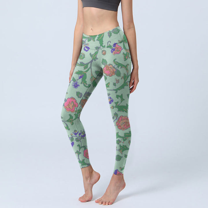 Leggings de yoga para mujer con estampado de Buddha Stones - Verde mar oscuro - US18，UK/AU22，EU50 (4XL) - image 0