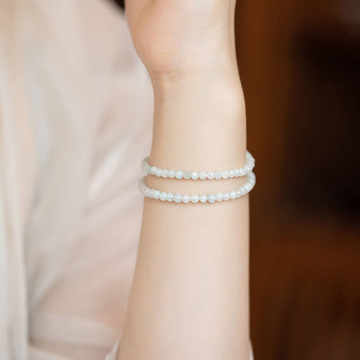 Pulsera de cobre chapada en oro de 14 k con cuentas ultrafinas de jade de 2 mm y Buddha Stones