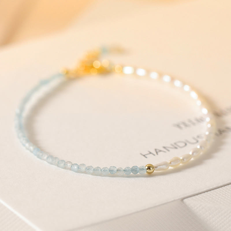 Pulsera de la sabiduría de cobre bañada en oro de 14 k con cuentas ultrafinas de turquesa y Buddha Stones de 2 mm