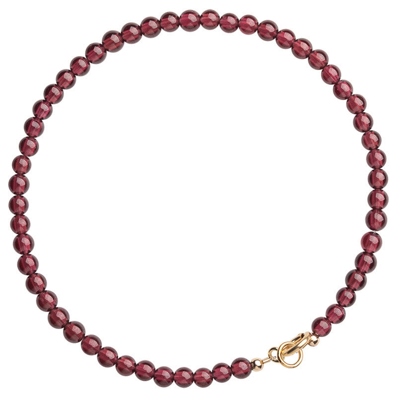 Pulsera protectora de cuentas ultrafinas de granate natural de 3 mm con Buddha Stones