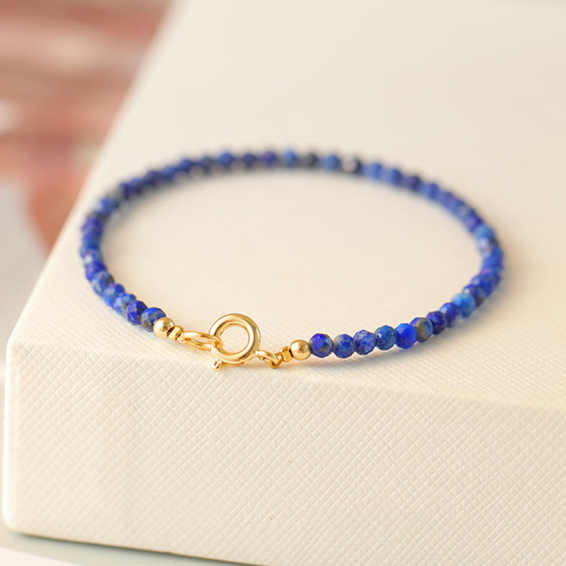 Pulsera de equilibrio con cuentas ultrafinas de lazurita y Buddha Stones