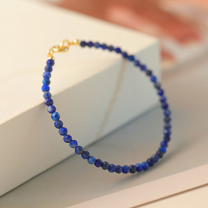 Pulsera de equilibrio con cuentas ultrafinas de lazurita y Buddha Stones