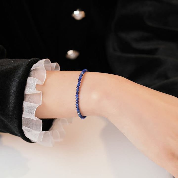 Pulsera de equilibrio con cuentas ultrafinas de lazurita y Buddha Stones
