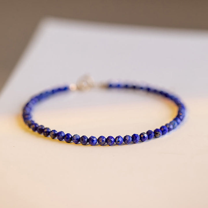 Pulsera de equilibrio con cuentas ultrafinas de lazurita y Buddha Stones