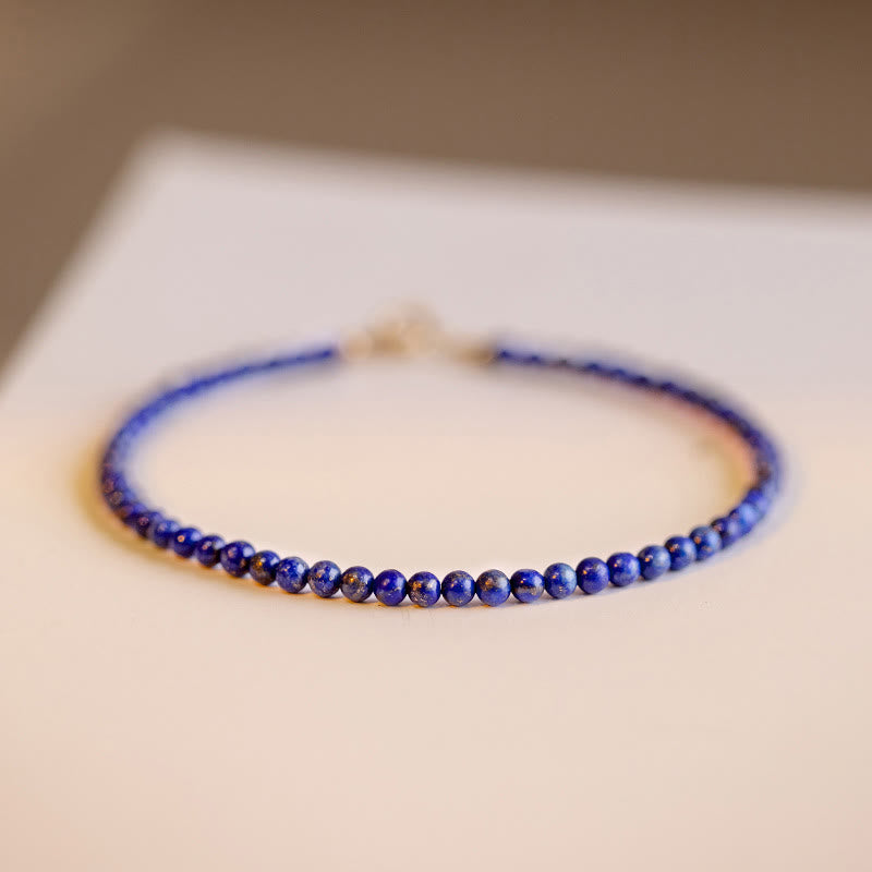 Pulsera de equilibrio con cuentas ultrafinas de lazurita y Buddha Stones