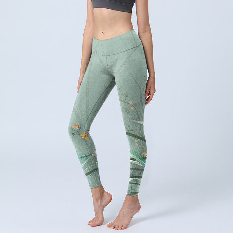 Leggings de yoga para mujer con estampado de Buddha Stones - Aguamarina mediana - US18，UK/AU22，EU50 (4XL) - image 1