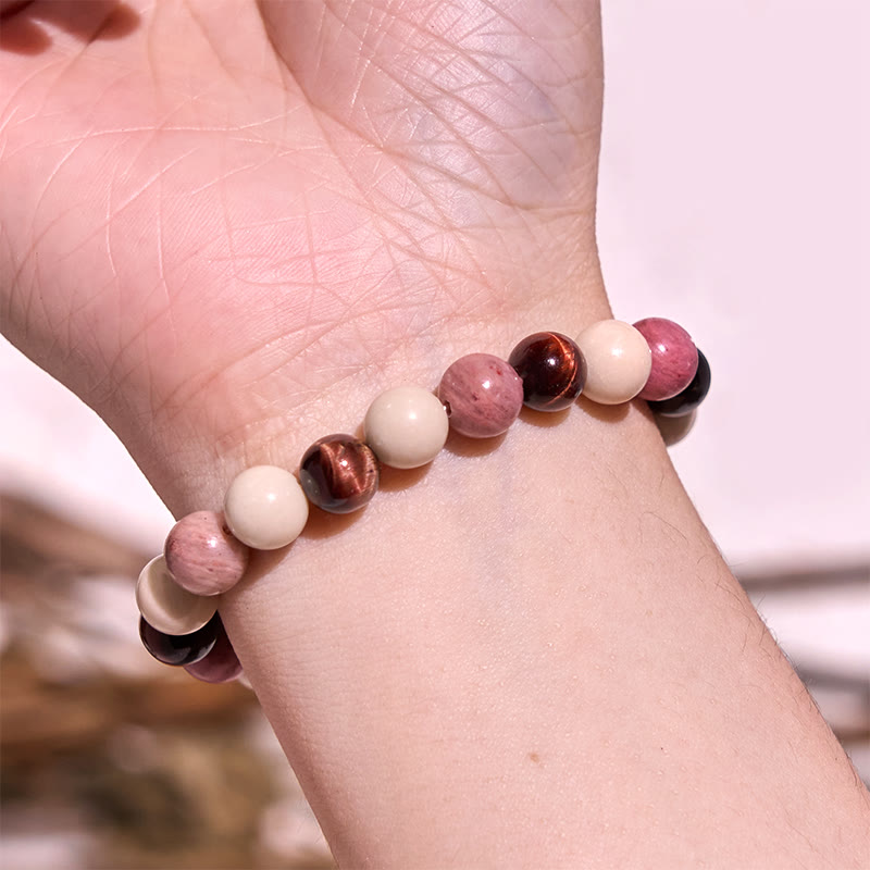 Pulsera de la calma con piedra de Buda, varios cristales, malaquita, lazurita y hemimorfita