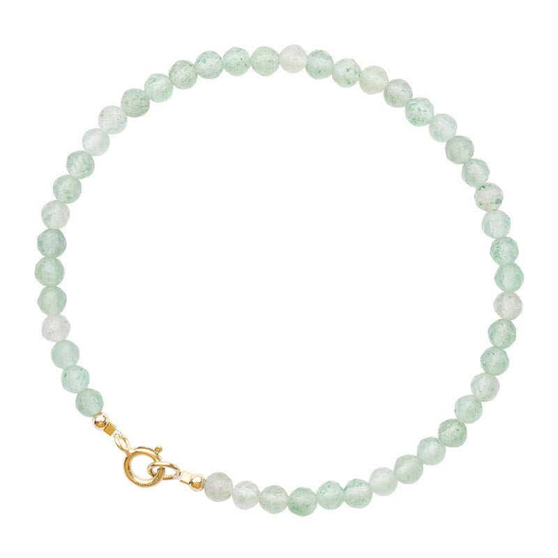 Pulsera de la suerte con cuentas ultrafinas de aventurina verde pequeña de 3 mm y Buddha Stones